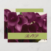 PixDezines purple calla lilies/diy 出欠カード (正面/裏面)