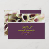 PixDezines purple calla lilies/diy 出欠カード (正面/裏面)