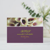 PixDezines purple calla lilies/diy 出欠カード (スタンド正面)