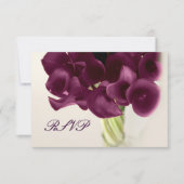 PixDezines purple calla lilies/diy 出欠カード (正面)