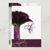 PixDezines purple calla lilies/diy 招待状 (正面/裏面)