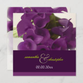 PixDezines PURPLE CALLA LILY BOUQUET 招待状 (正面/裏面)
