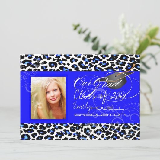 PixDezines pyschedelic cheetah 2013卒業 招待状 (スタンド正面)