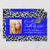 PixDezines pyschedelic cheetah 2013卒業 招待状 (正面/裏面)