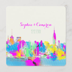 PixDezines rainbow/NYC/DIY背景色 招待状