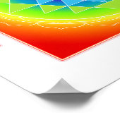 PixDezines Rainbow/Sri Yantra/瞑想/チャクラ ポスター (角)