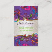 PixDezines Rainbow Swirls+florentius damask 名刺 (裏面)