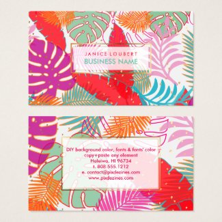 PixDezines rainforest/DIYの背景色 名刺