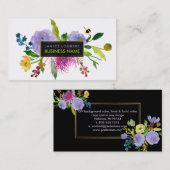 PixDezines ranunculus/水カラー/フローラ 名刺 (正面/裏面)