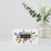 PixDezines ranunculus/水カラー/フローラ 名刺 (スタンド正面)