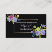 PixDezines ranunculus/水カラー/フローラ 名刺 (裏面)