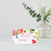 PixDezines ranunculus/水カラー/フローラ/座席表 プレイスカード (スタンド正面)