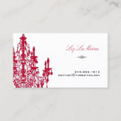 PixDezines Red+White Chandelier/DIY背景 名刺 (裏面)