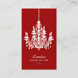 PixDezines Red+White Chandelier/DIY背景 名刺