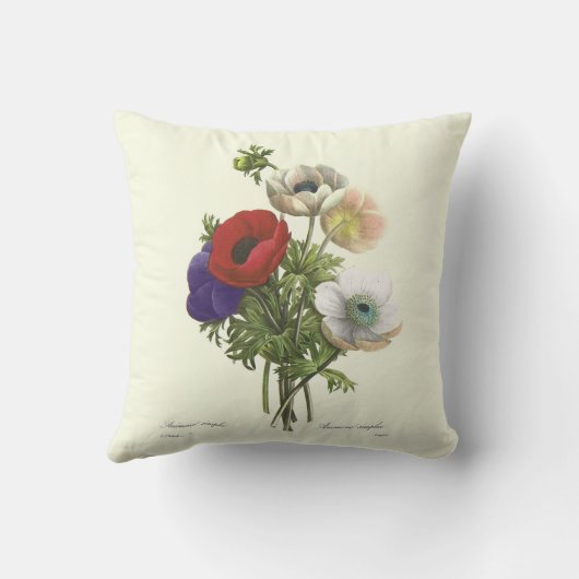 PixDezines redoute anemones クッション (裏面)