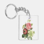 PixDezines redoutte clementine, anemone キーホルダー (正面左)