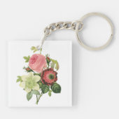 PixDezines redoutte clementine, anemone キーホルダー (裏面)