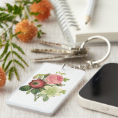 PixDezines redoutte clementine, anemone キーホルダー (正面右)