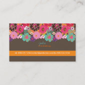 PixDezines Retro Floral 〜 AlegreのDIY背景 名刺 (裏面)