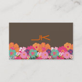 PixDezines Retro Floral 〜 AlegreのDIY背景 名刺 (正面)
