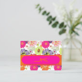 PixDezines Retro Floral ~ Alegre 名刺 (スタンド正面)