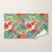 PixDezines Retro Hyper H2 Hawaii Floral Foliage バスタオルセット (ハンドタオル)