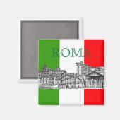 PixDezines Roma，ローマ…旅行の土産ギフト マグネット (正面/裏面)