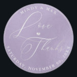 PixDezines ROMANTIC SCRIPT LOVE DIY感謝していカラー ラウンドシール<br><div class="desc">PixDezines愛と赤面のロ感謝していンチ書とモダンDIY薄紫色の背景。Copyright © 2010-2019 PixDezines™.すべての権利が留保されている。</div>