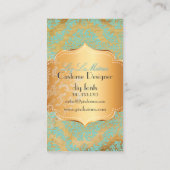 PixDezines Rosette damask/フェイクparchment 名刺 (裏面)