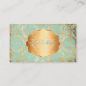 PixDezines Rosette damask/フェイクparchment 名刺 (正面)