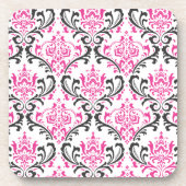 PixDezines Rossi ダマスク/DIY カラー コースター (正面)