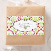 PixDezines Rossi Damask |クリスマス ラベル (インサイチュ)