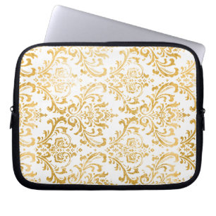 PixDezines rossi damask/フェイク金ゴールド ラップトップスリーブ