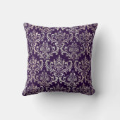 PixDezines Rossi Damask/フェイクSilver クッション (裏面)