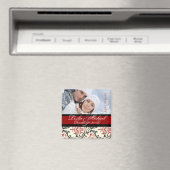 PixDezines Rossi Damask、写真救日 マグネット (インサイチュ (食洗機))