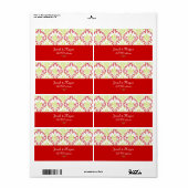 PixDezines Rossi Damask Christmas|DIY bckgrnd ラベル (フルシート)