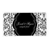 PixDezines Rossi Damask/DIY/black+white ラベル (正面)