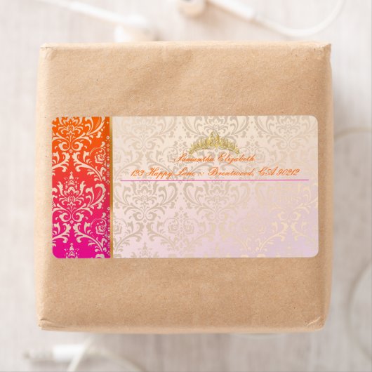 PixDezines rossi damask+tiara ラベル (インサイチュ)