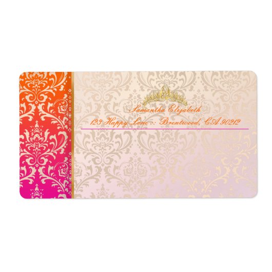 PixDezines rossi damask+tiara ラベル (正面)