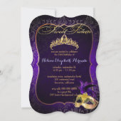 PixDezines Rossi Sweet 16マスカレード/DIYカラー!! 招待状 (裏面)