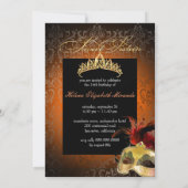 PixDezines Rossi Sweet 16マスカレード/DIYカラー!! 招待状 (裏面)