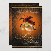 PixDezines Rossi Sweet 16マスカレード/DIYカラー!! 招待状 (正面/裏面)