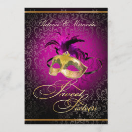 PixDezines Rossi Sweet 16 Masquerade/DIYカラー！! 招待状