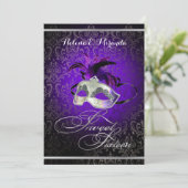 PixDezines Rossi Sweet 16 Masquerade/DIYカラー！! 招待状 (スタンド正面)