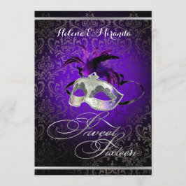 PixDezines Rossi Sweet 16 Masquerade/DIYカラー！! 招待状