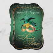 PixDezines Rossi Sweet 16 Masquerade/DIYカラー！! 招待状 (正面/裏面)