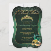 PixDezines Rossi Sweet 16 Masquerade/DIYカラー！! 招待状 (裏面)