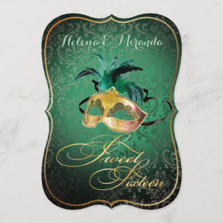 PixDezines Rossi Sweet 16 Masquerade/DIYカラー！! 招待状