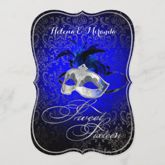 PixDezines Rossi Sweet 16 Masquerade/DIYカラー！! 招待状