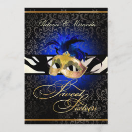 PixDezines Rossi Sweet 16 Masquerade/DIYカラー！! 招待状